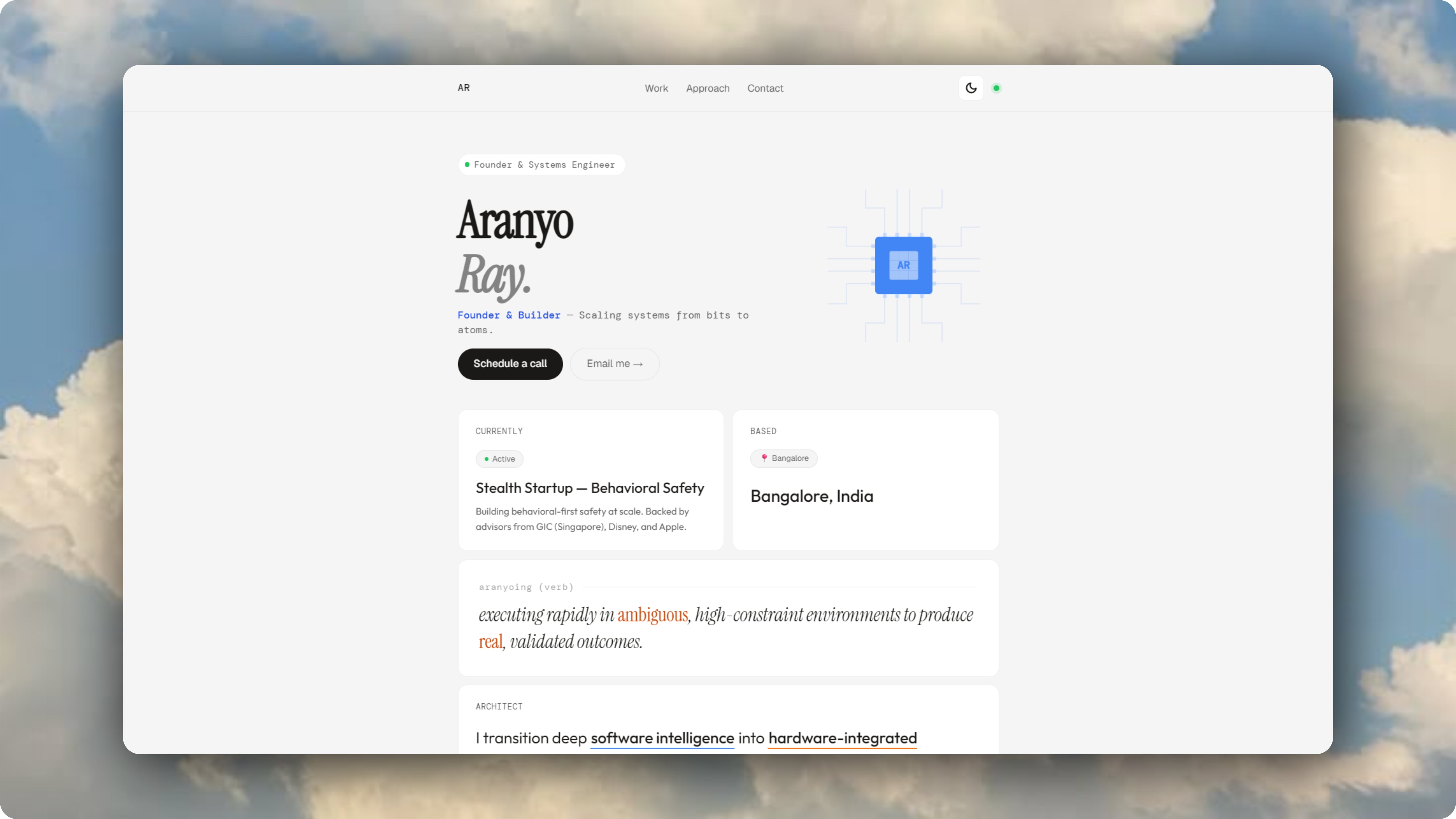 Aranyoing Portfolio Redesign